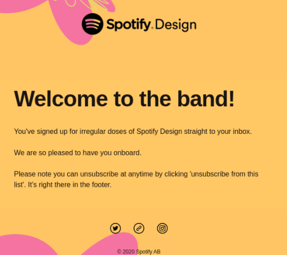 spotify intro email